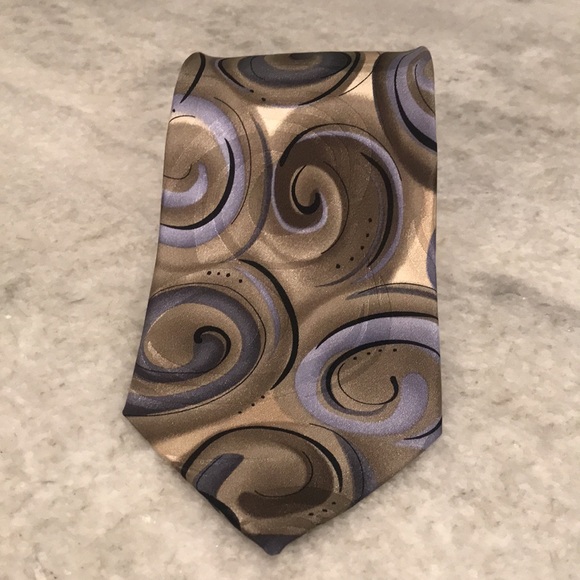 J Garcia Silk Tie Mens Gray Snail Garden Collection Thirty Seven Festival Artsy - Picture 1 of 7